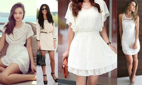 летние белые платья 