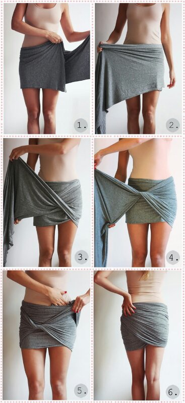 Как быстро сделать юбку с запахом