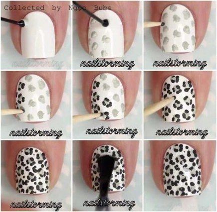 Как сделать леопардовые пятна на ногтях