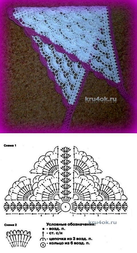 Вяжем косынку для девочки